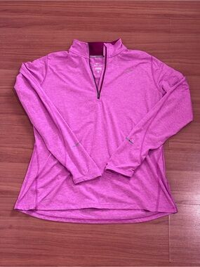 Nike Dri-FIT Pink Heather 1/4 Zip Pullover XL